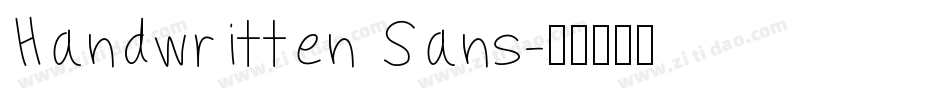 Handwritten Sans字体转换